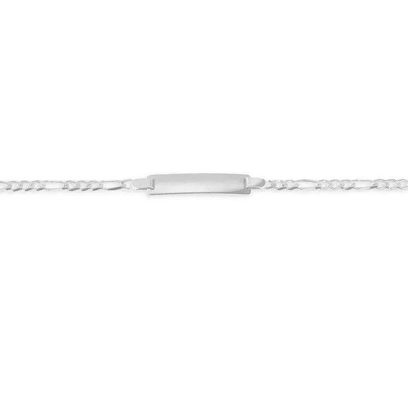 10k White Gold Figaro Baby Bracelet