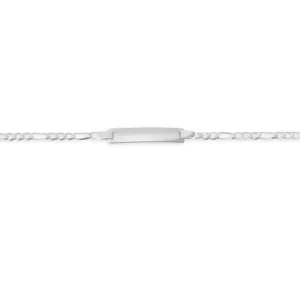 10k White Gold Figaro Baby Bracelet