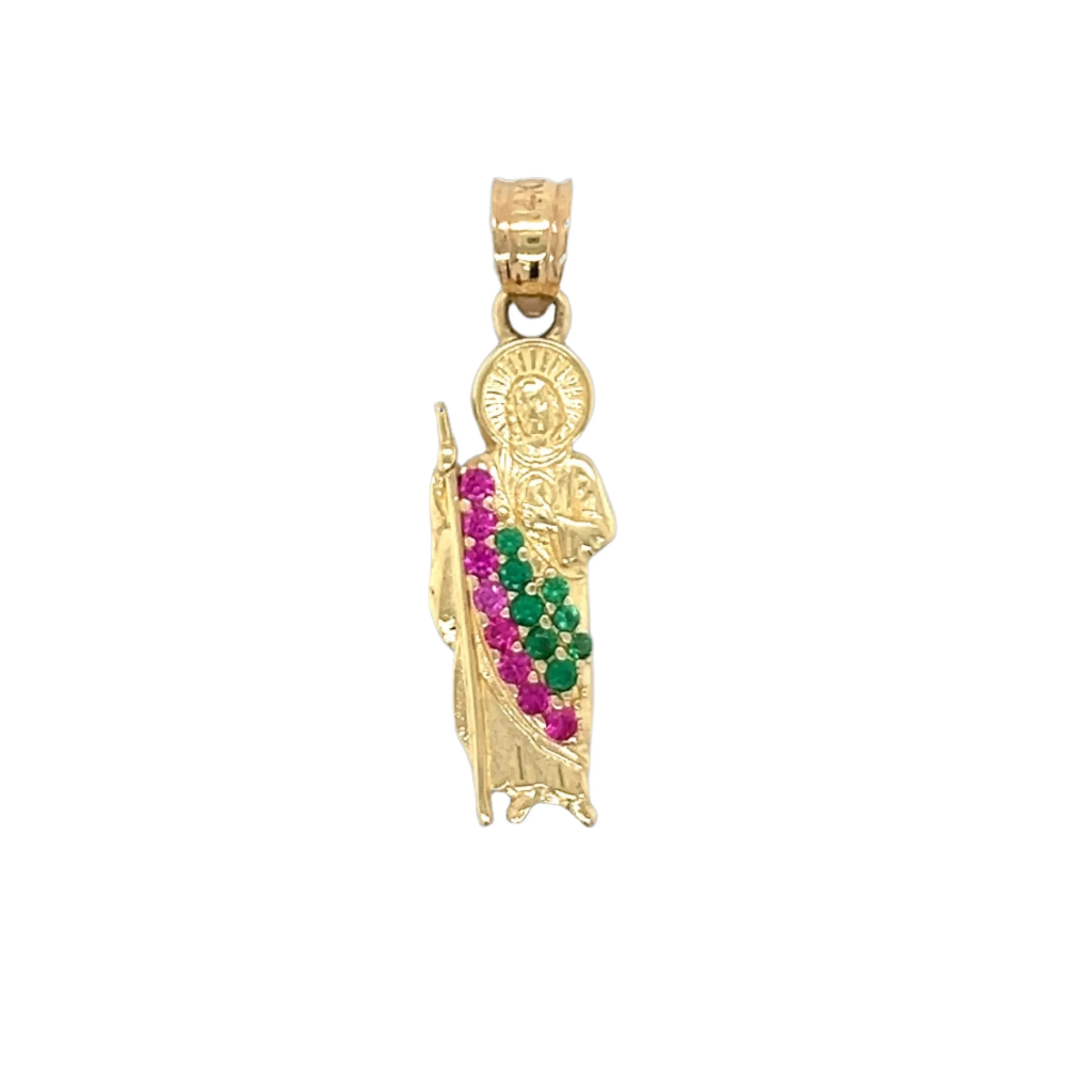 14K Gold 1" San Judas Pendant