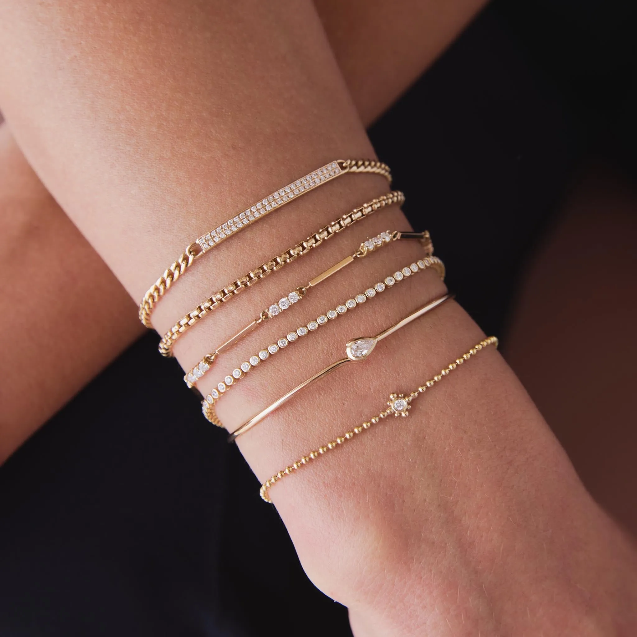 14k Gold Medium Box Chain Bracelet