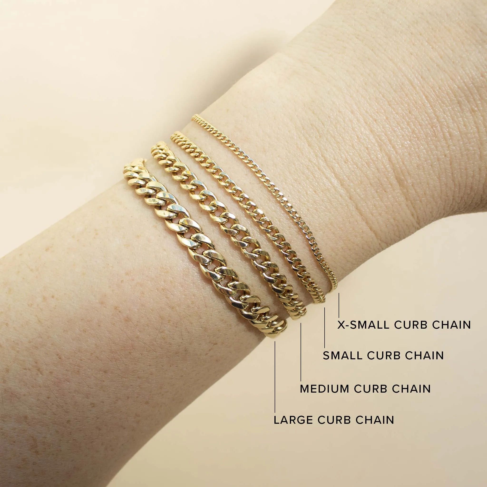 14k Medium Curb Chain Bracelet