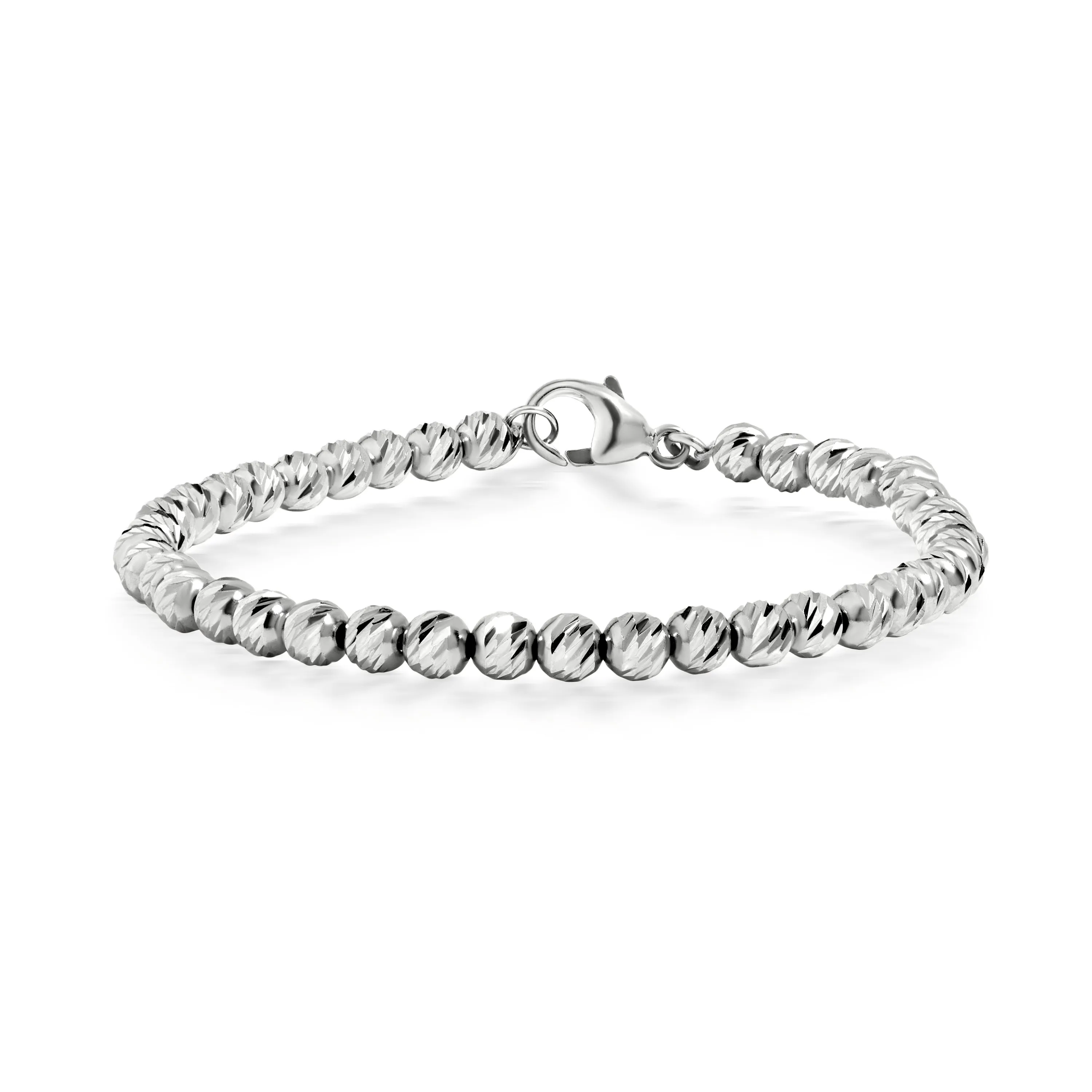 14K White Gold Lydia Beaded Bracelet