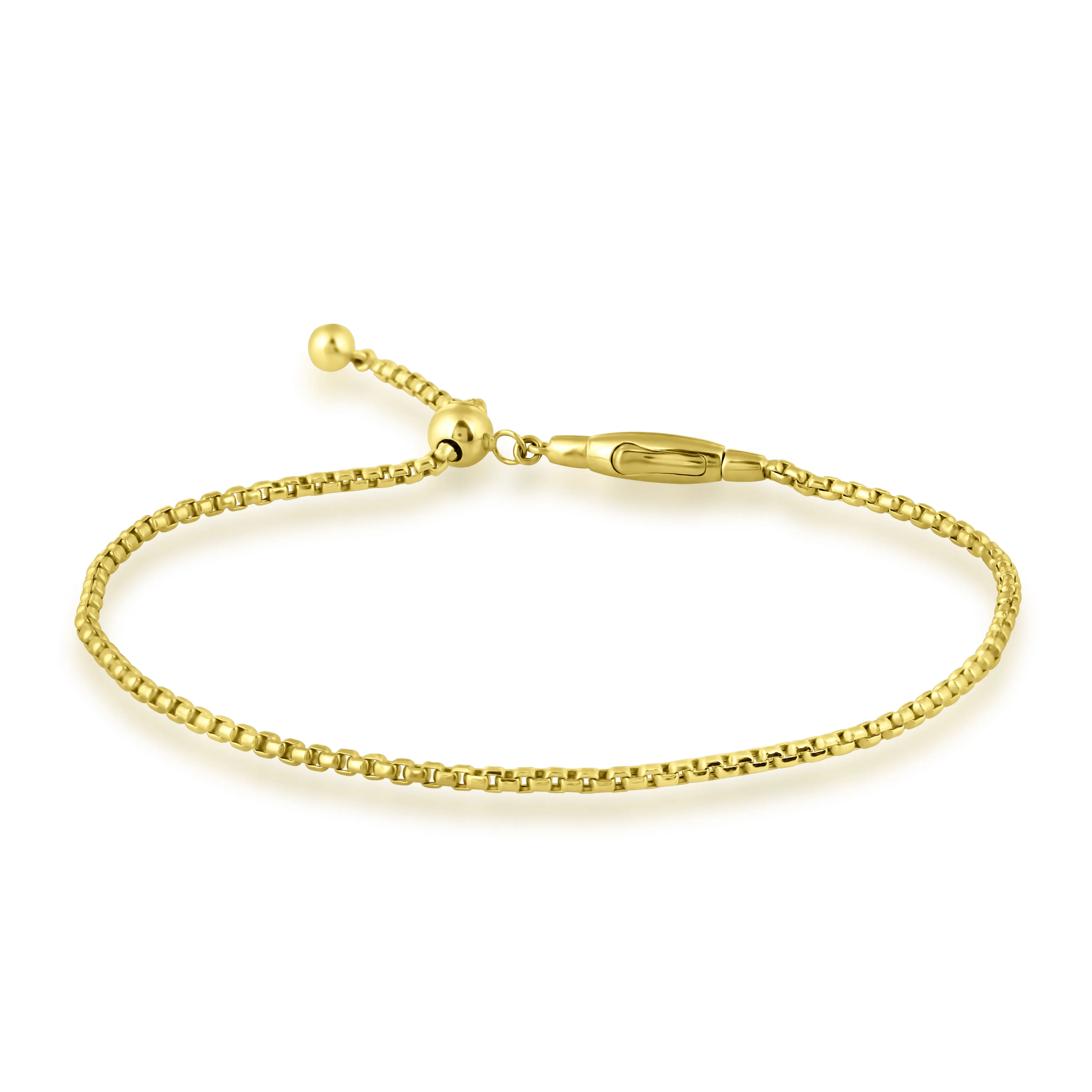 14K Yellow Gold Carmine Bolo Bracelet