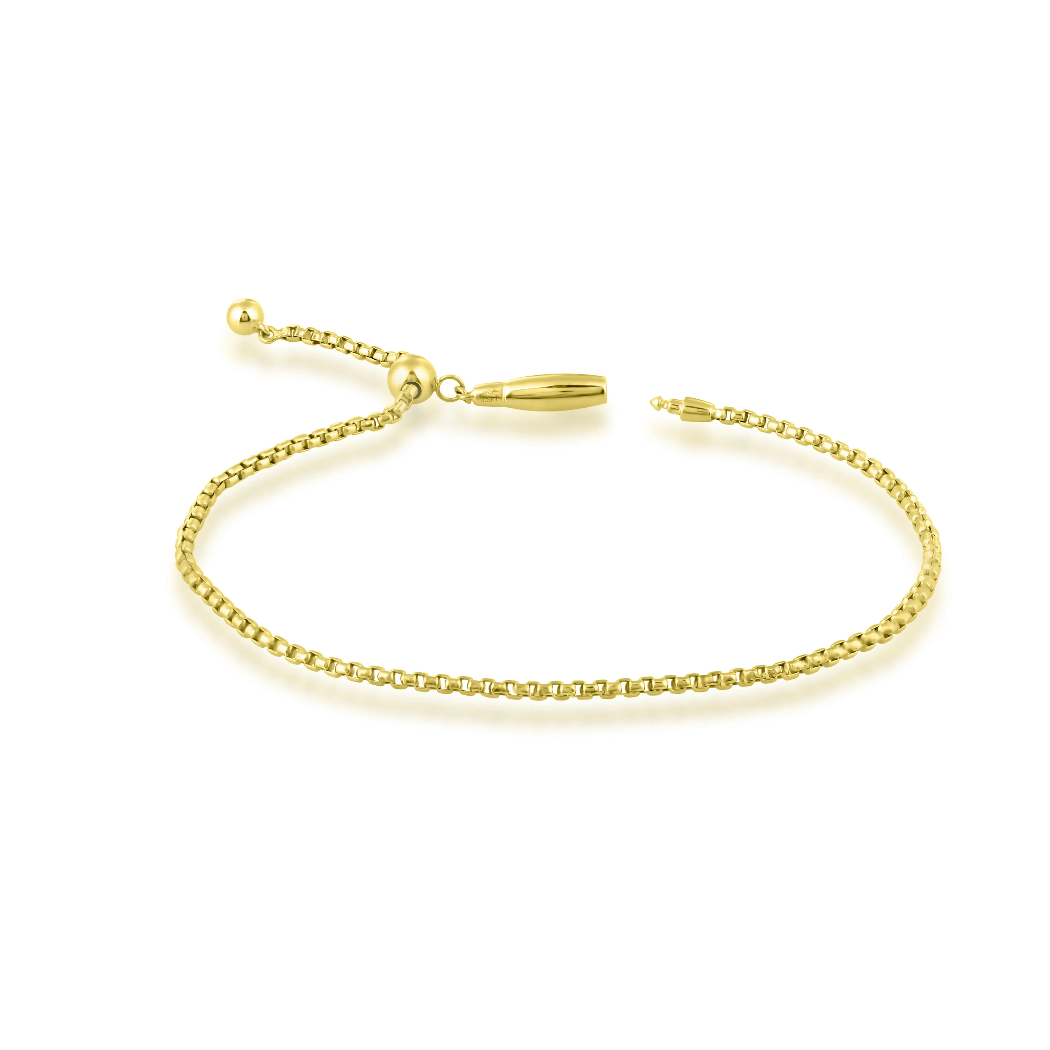 14K Yellow Gold Carmine Bolo Bracelet