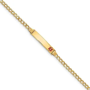 14K Yellow Gold Cuban Link Medical ID Bracelet