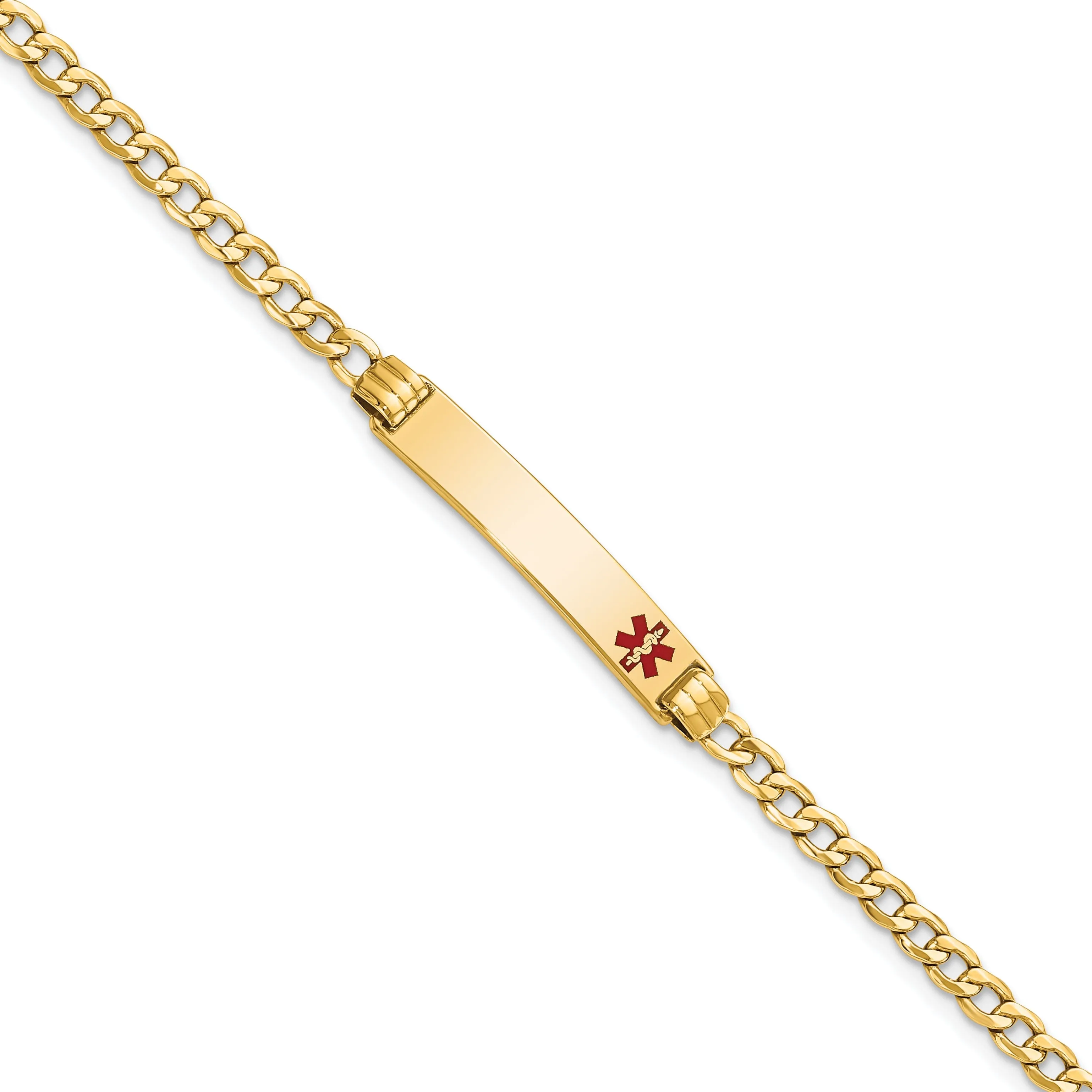 14K Yellow Gold Cuban Link Medical ID Bracelet