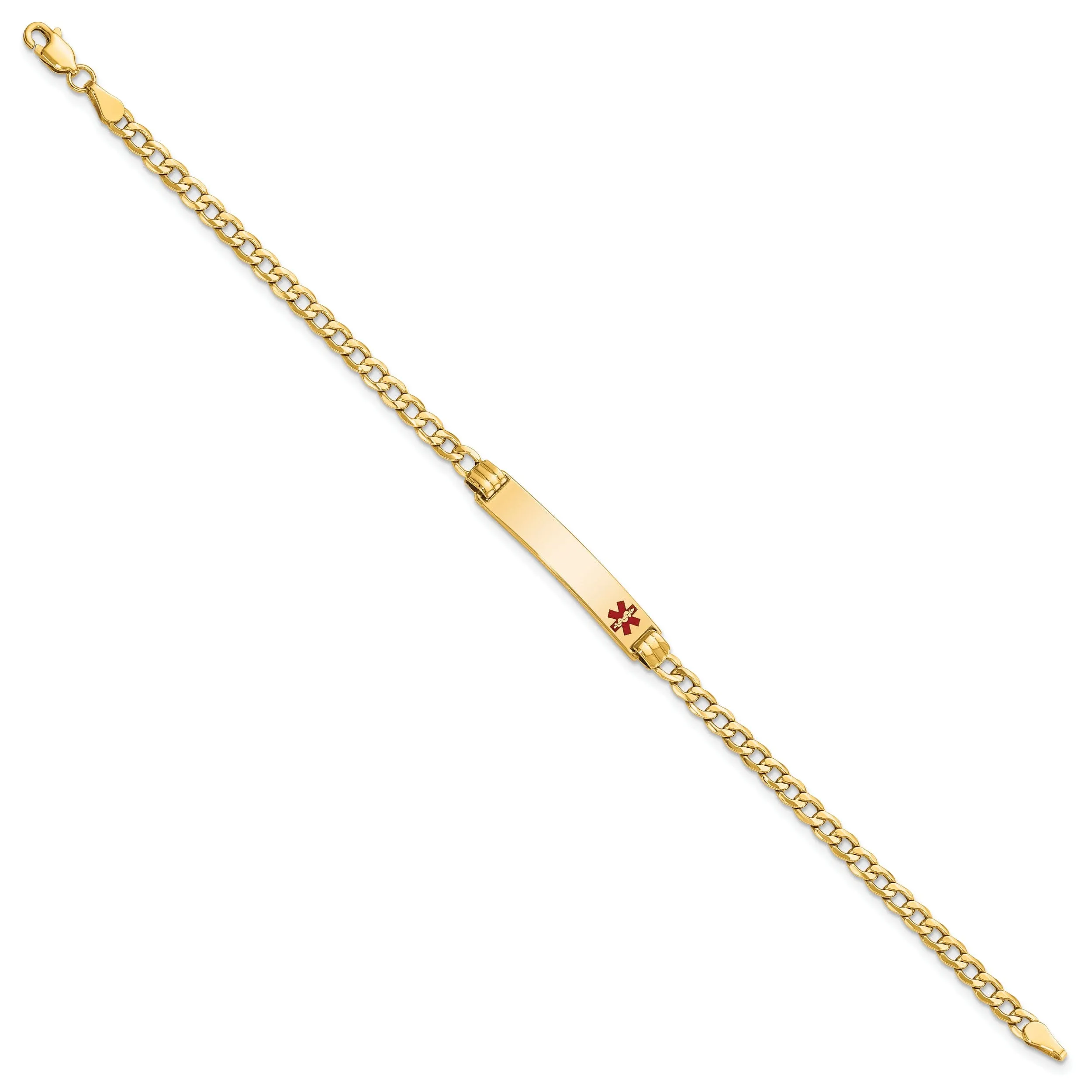 14K Yellow Gold Cuban Link Medical ID Bracelet