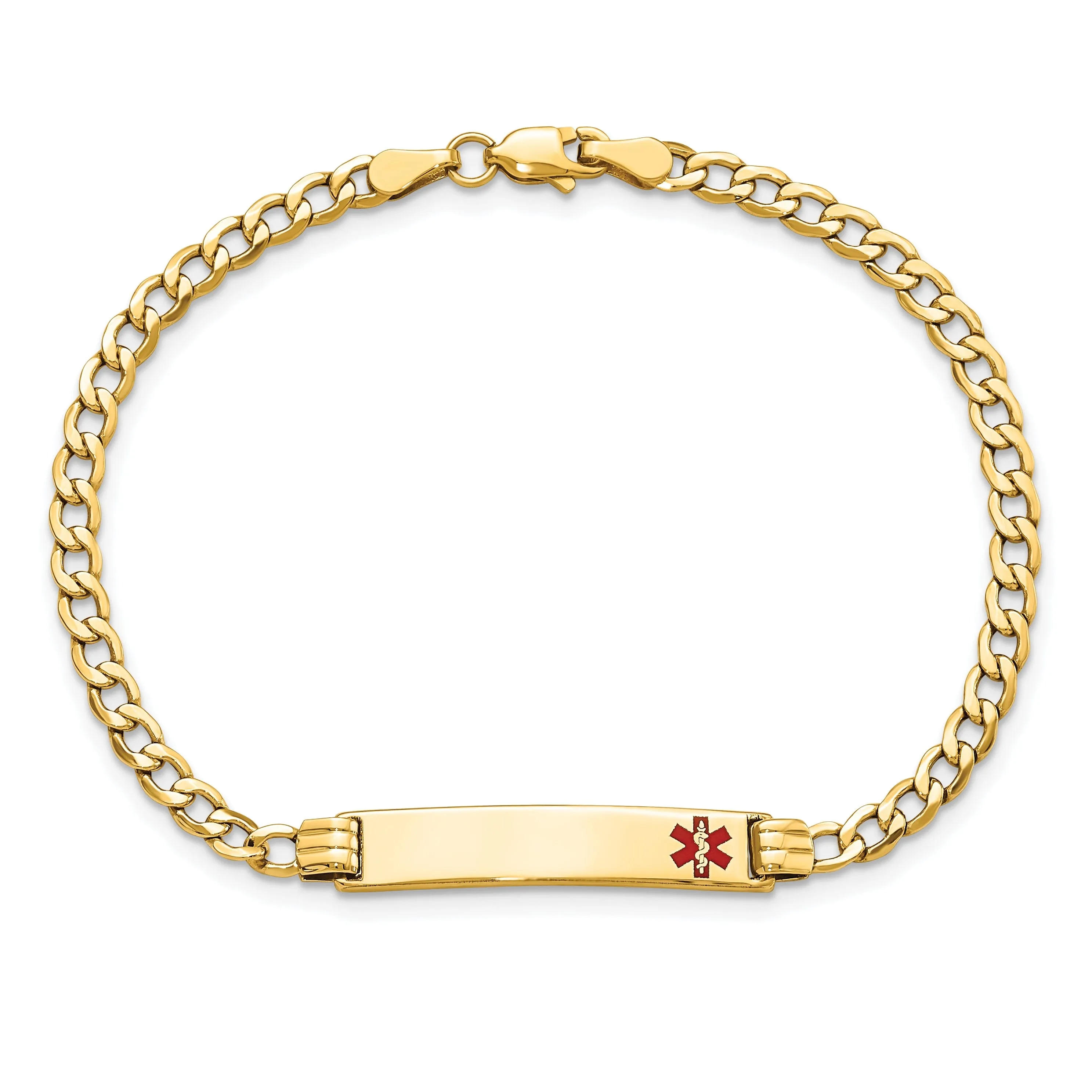 14K Yellow Gold Cuban Link Medical ID Bracelet