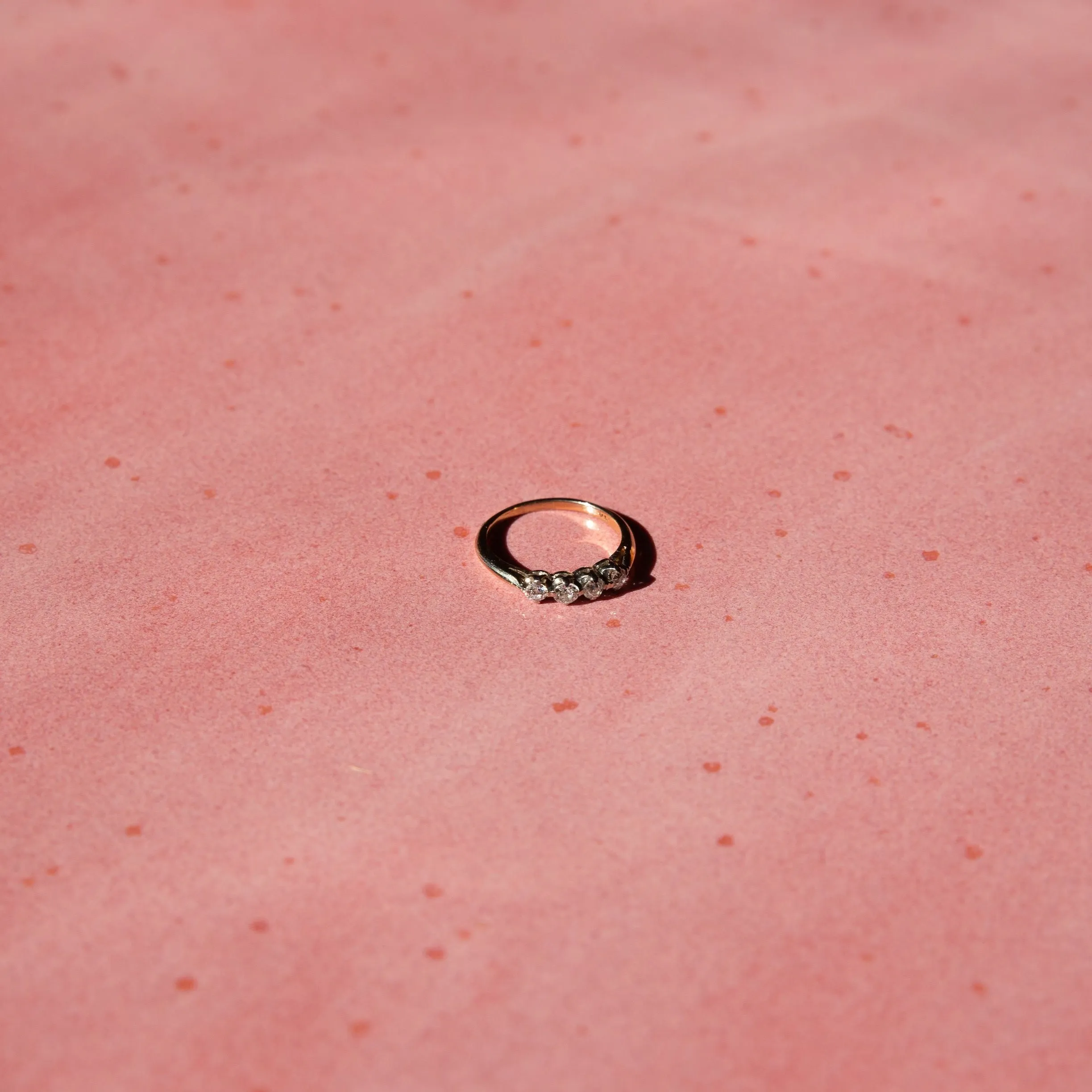 14k Yellow Gold Diamond Band
