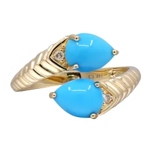 14K Yellow Gold Turquoise Ring