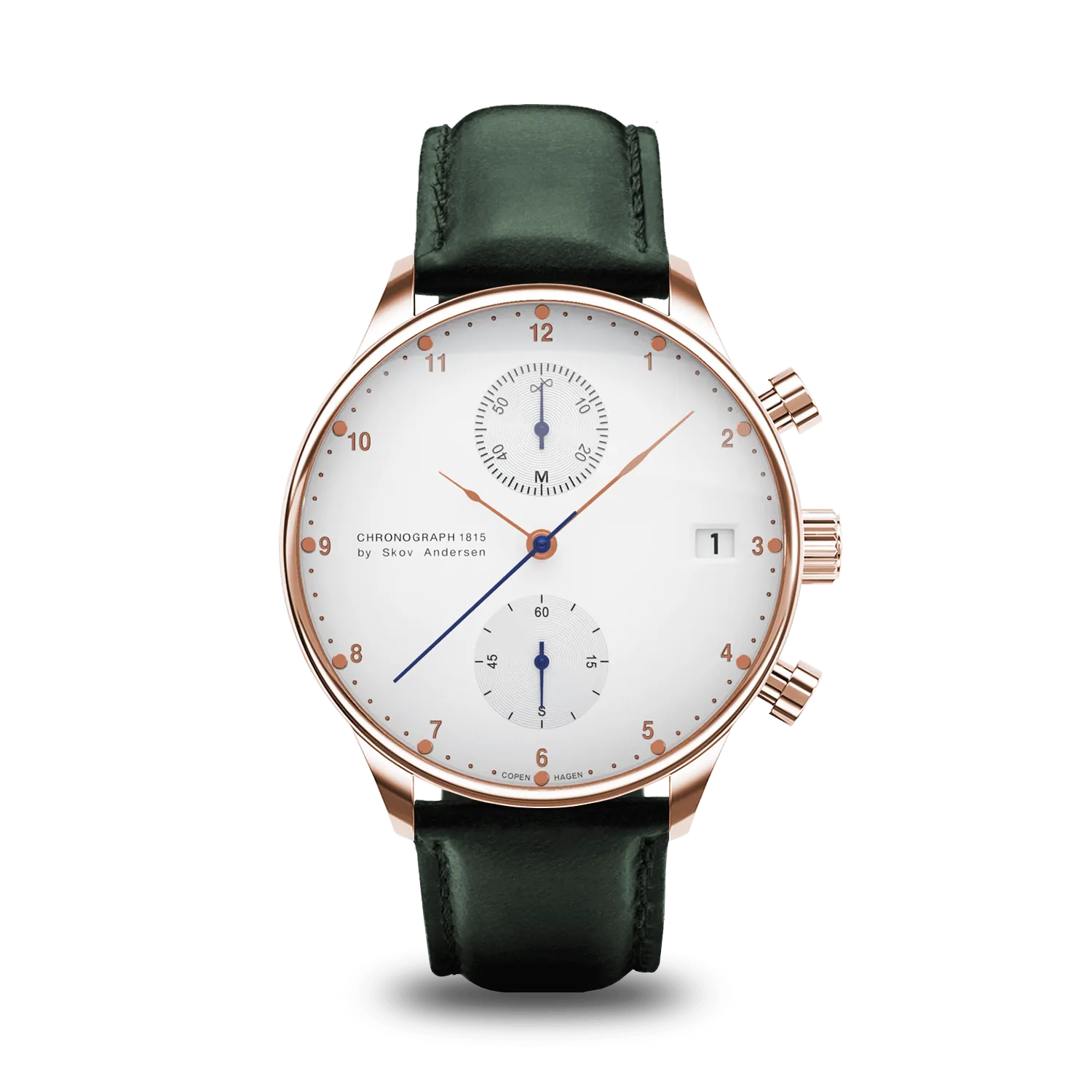 1815 Chronograph, Rose Gold / White