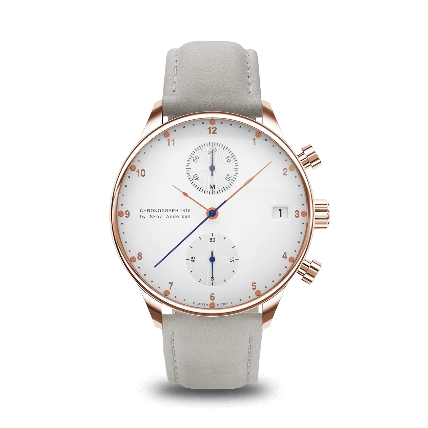 1815 Chronograph, Rose Gold / White