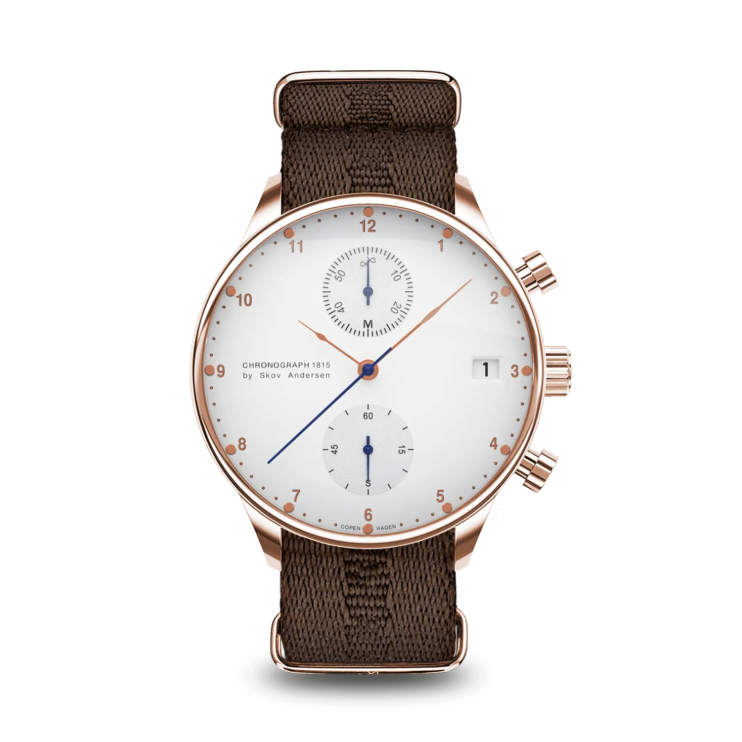 1815 Chronograph, Rose Gold / White