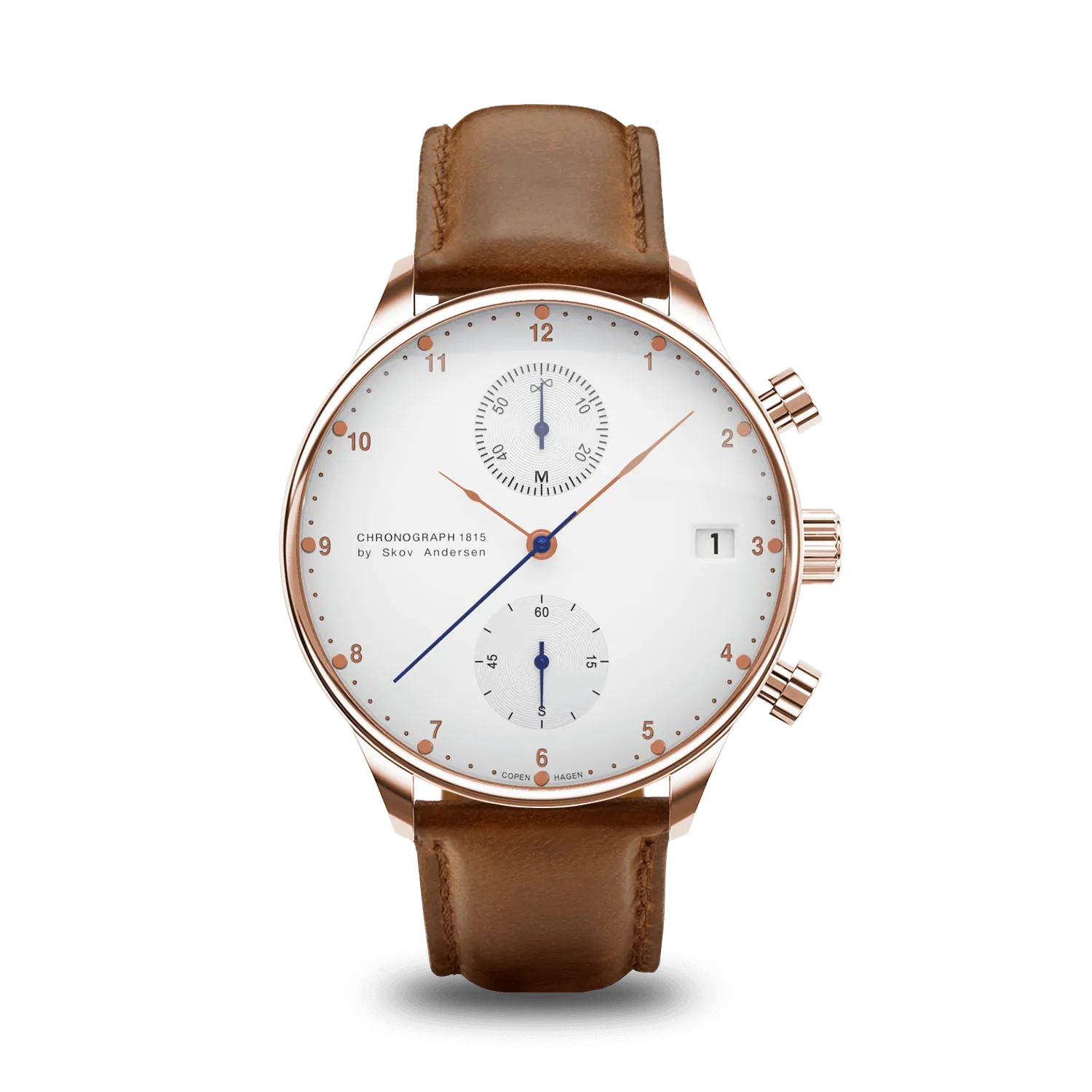 1815 Chronograph, Rose Gold / White