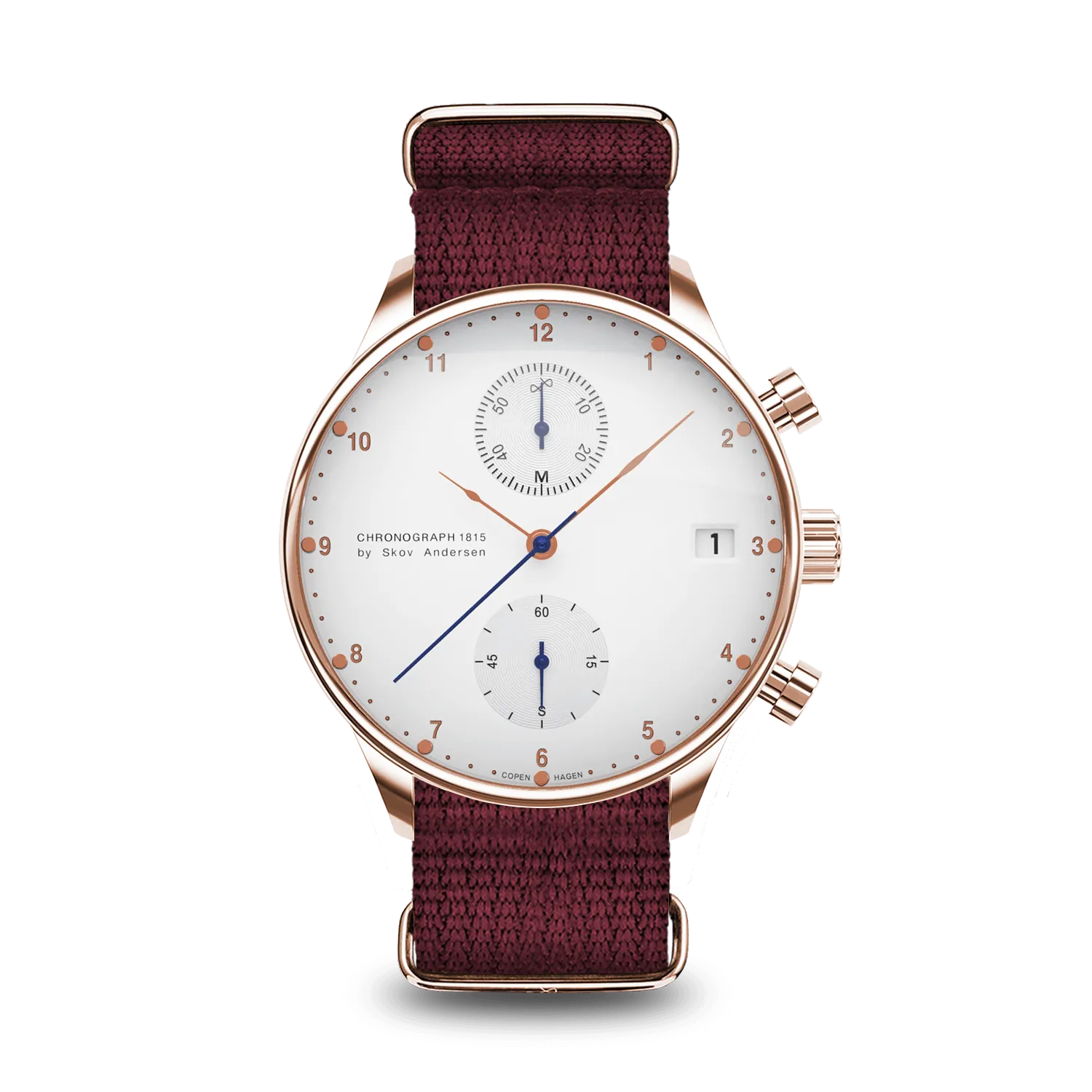 1815 Chronograph, Rose Gold / White
