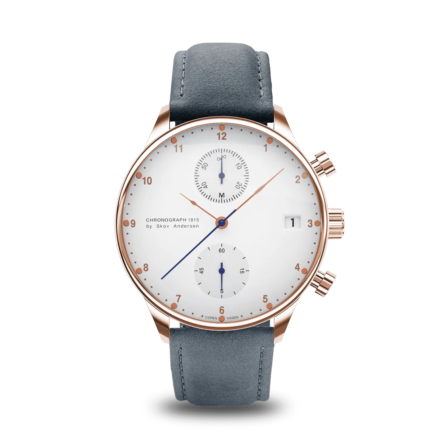 1815 Chronograph, Rose Gold / White