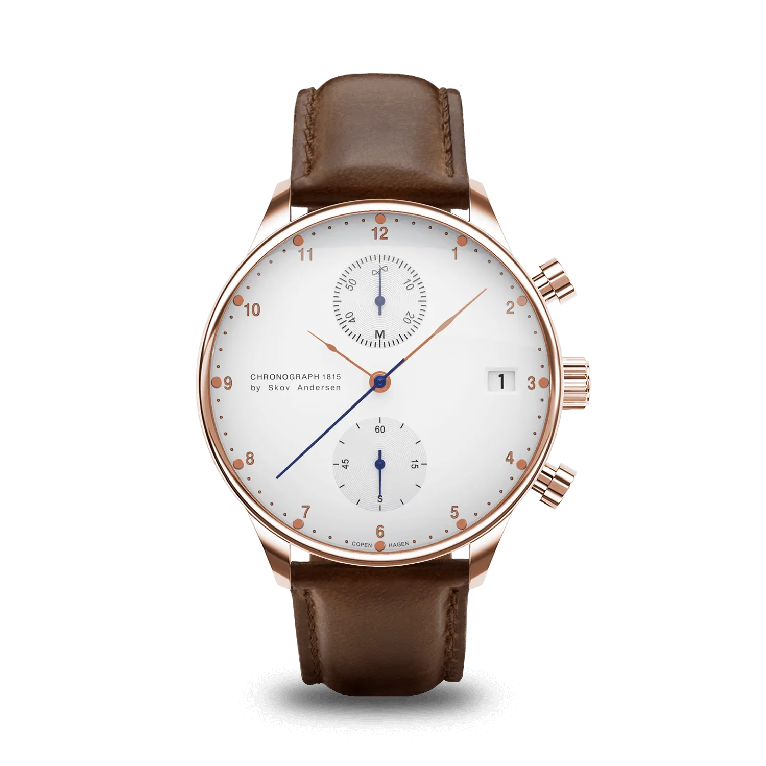 1815 Chronograph, Rose Gold / White