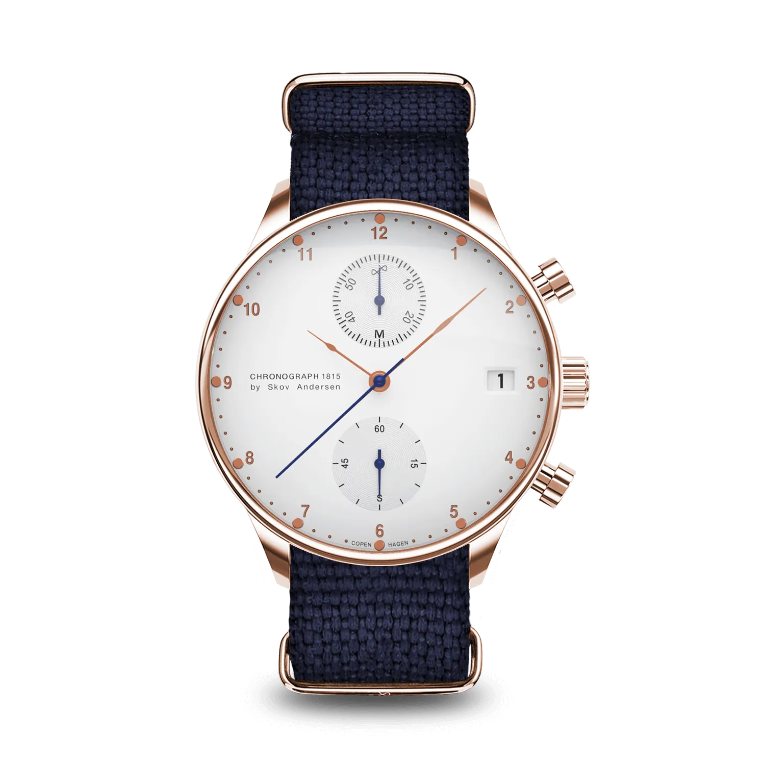 1815 Chronograph, Rose Gold / White