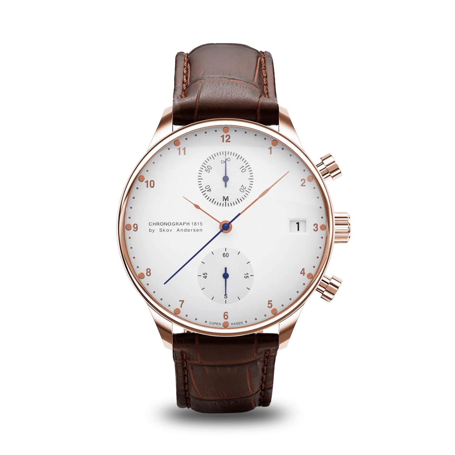 1815 Chronograph, Rose Gold / White