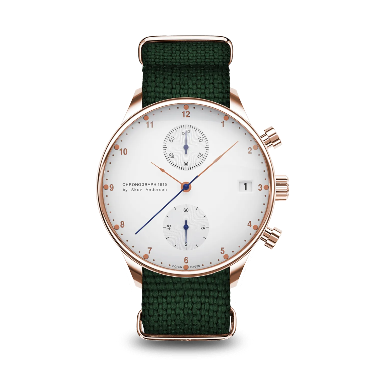 1815 Chronograph, Rose Gold / White