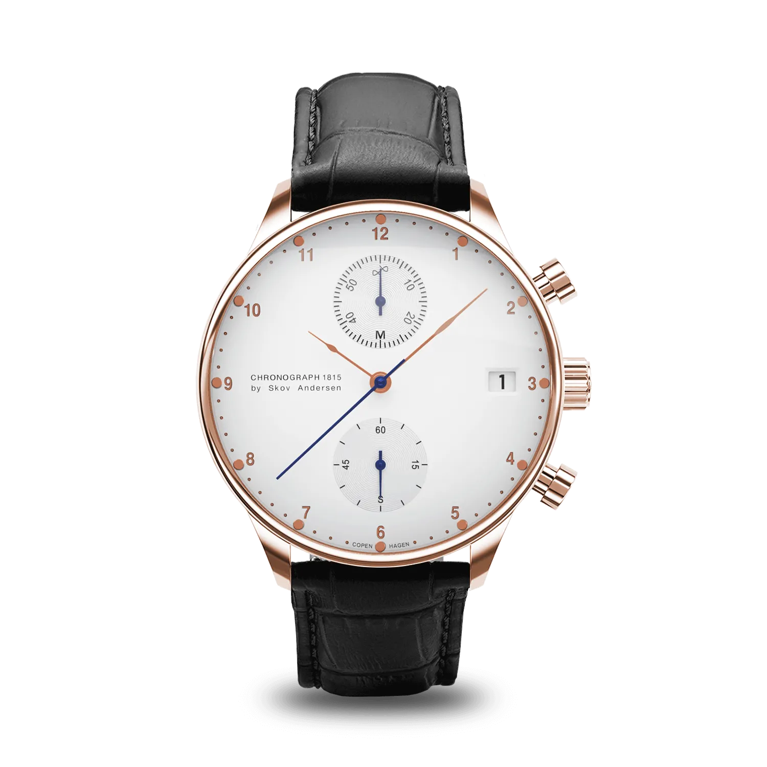 1815 Chronograph, Rose Gold / White