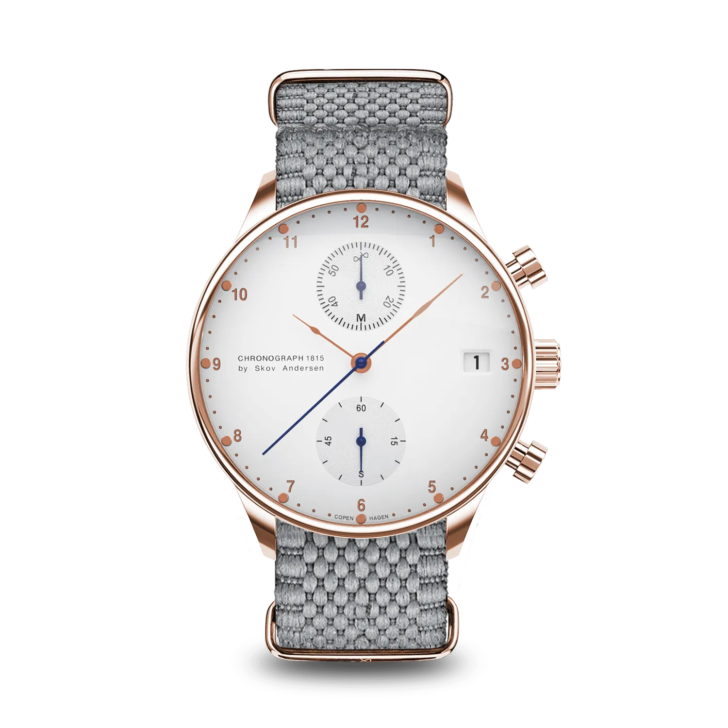 1815 Chronograph, Rose Gold / White