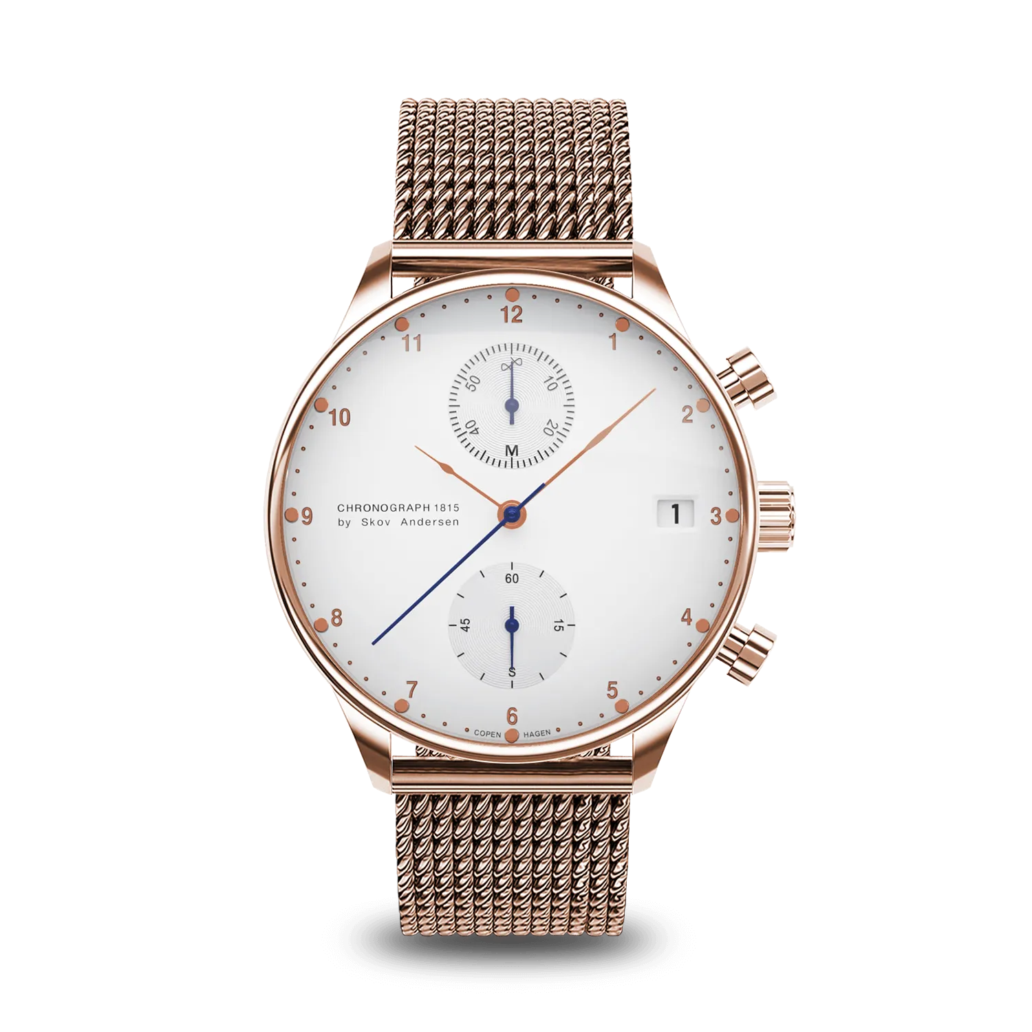 1815 Chronograph, Rose Gold / White