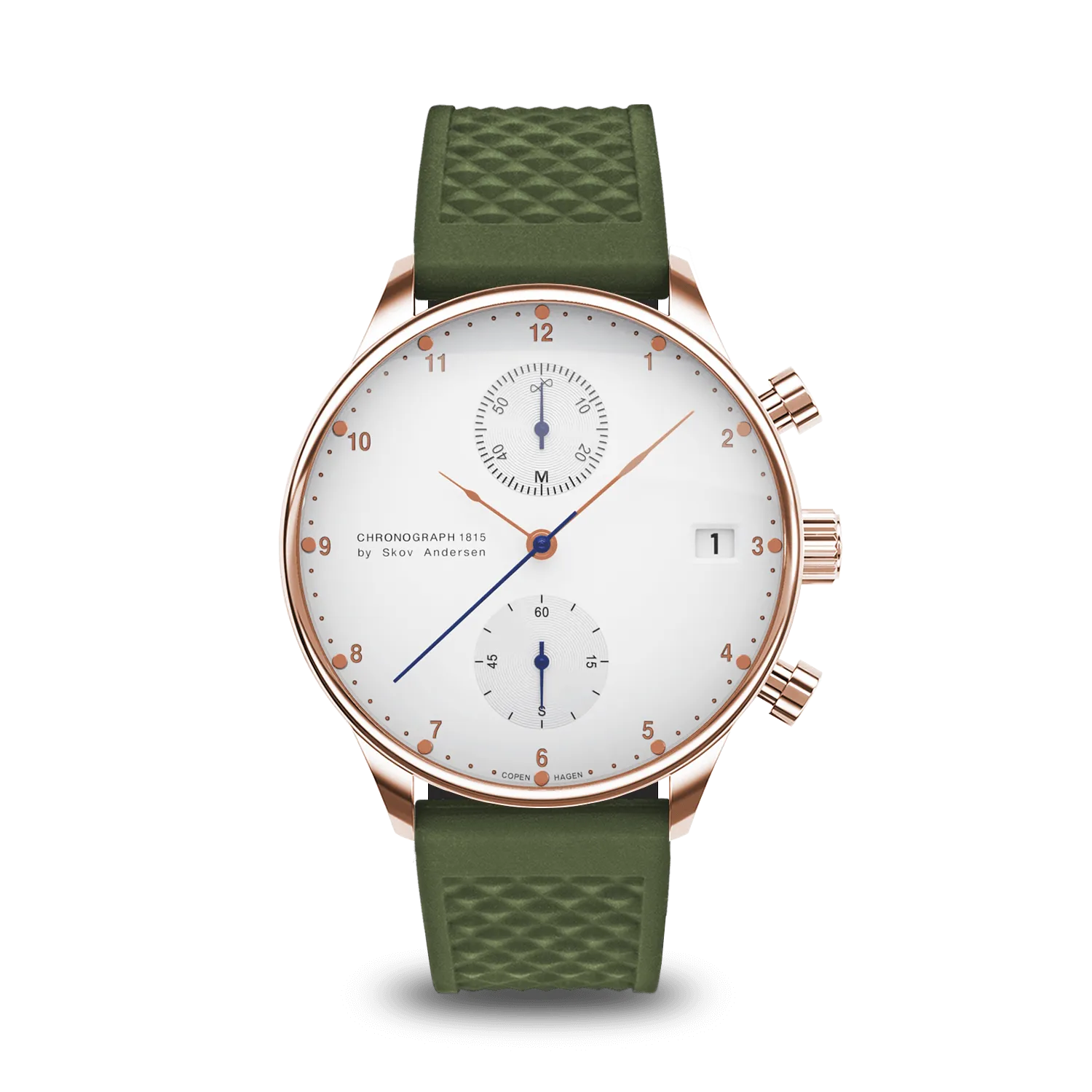 1815 Chronograph, Rose Gold / White