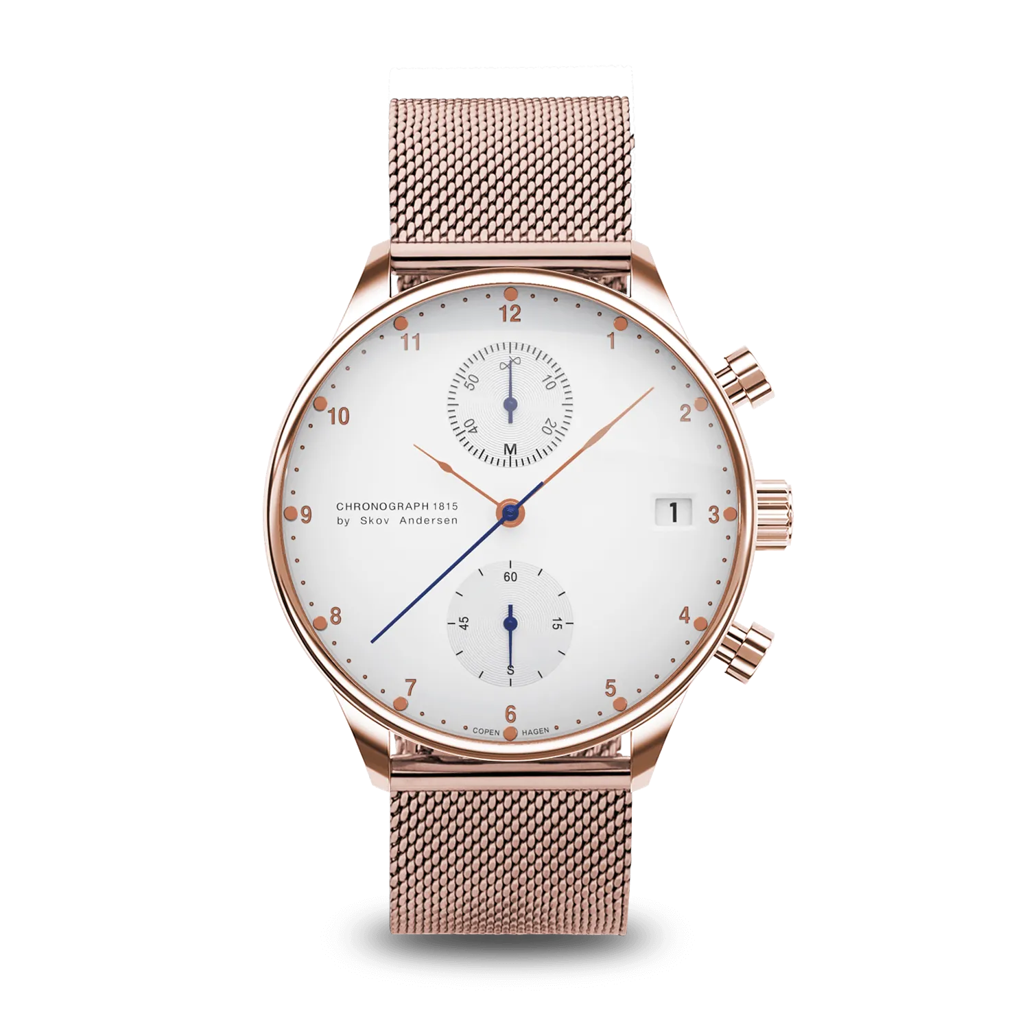 1815 Chronograph, Rose Gold / White