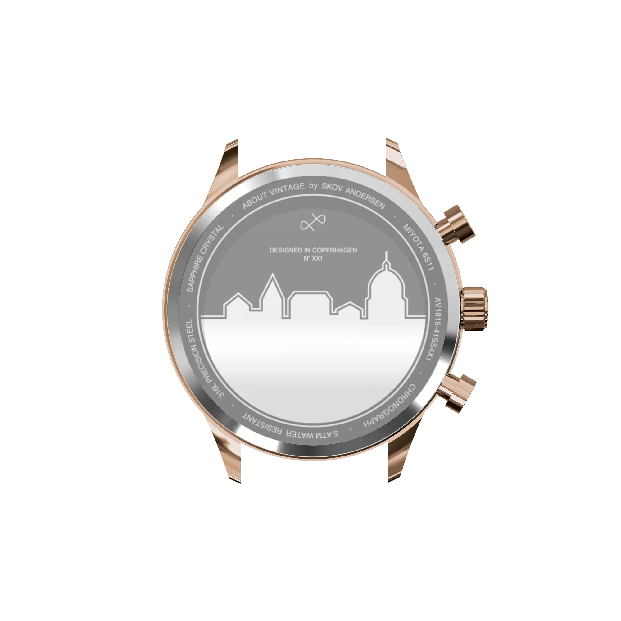 1815 Chronograph, Rose Gold / White
