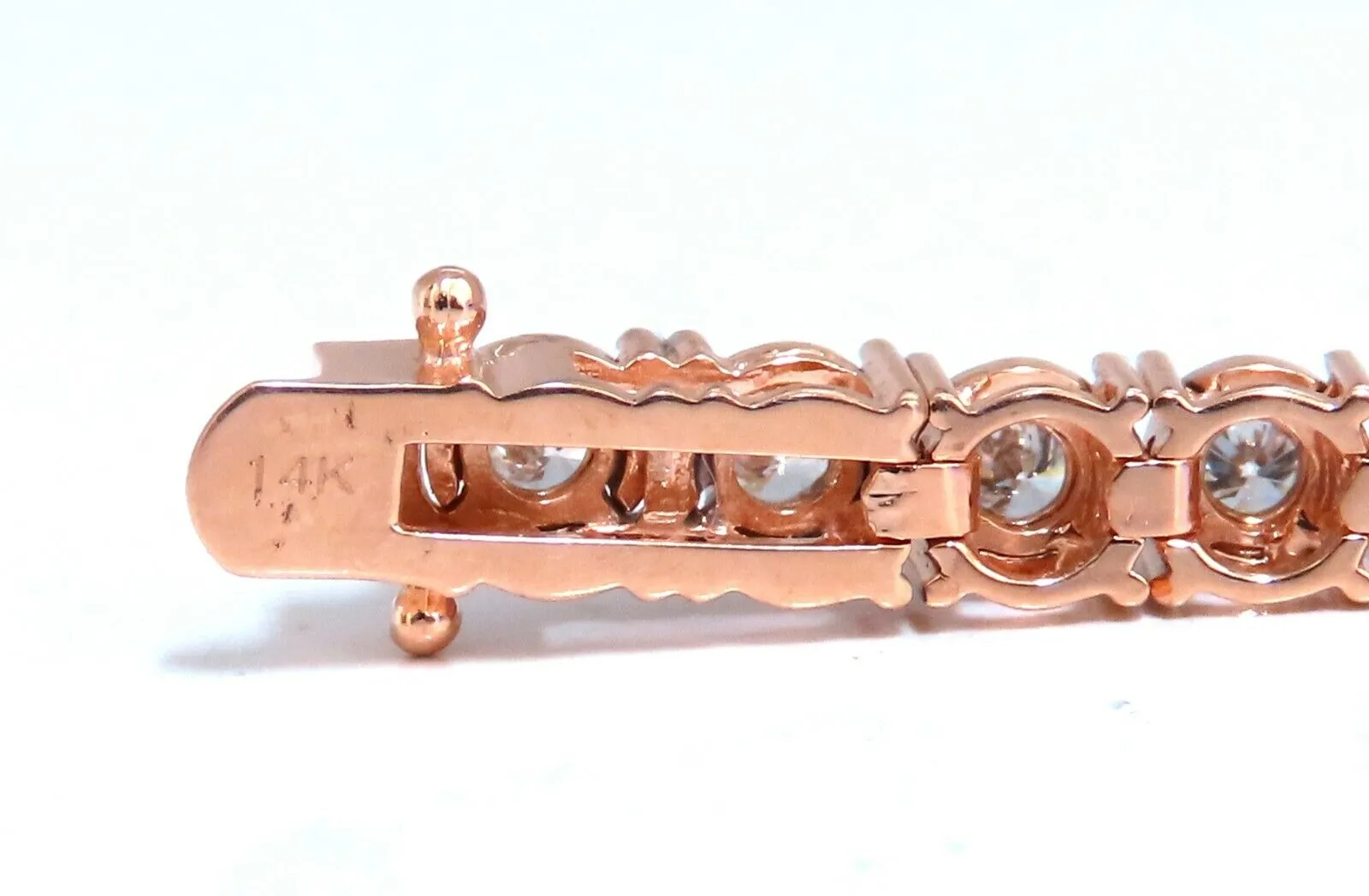 2.02ct. natural round diamonds tennis bracelet classic 14 karat rose gold