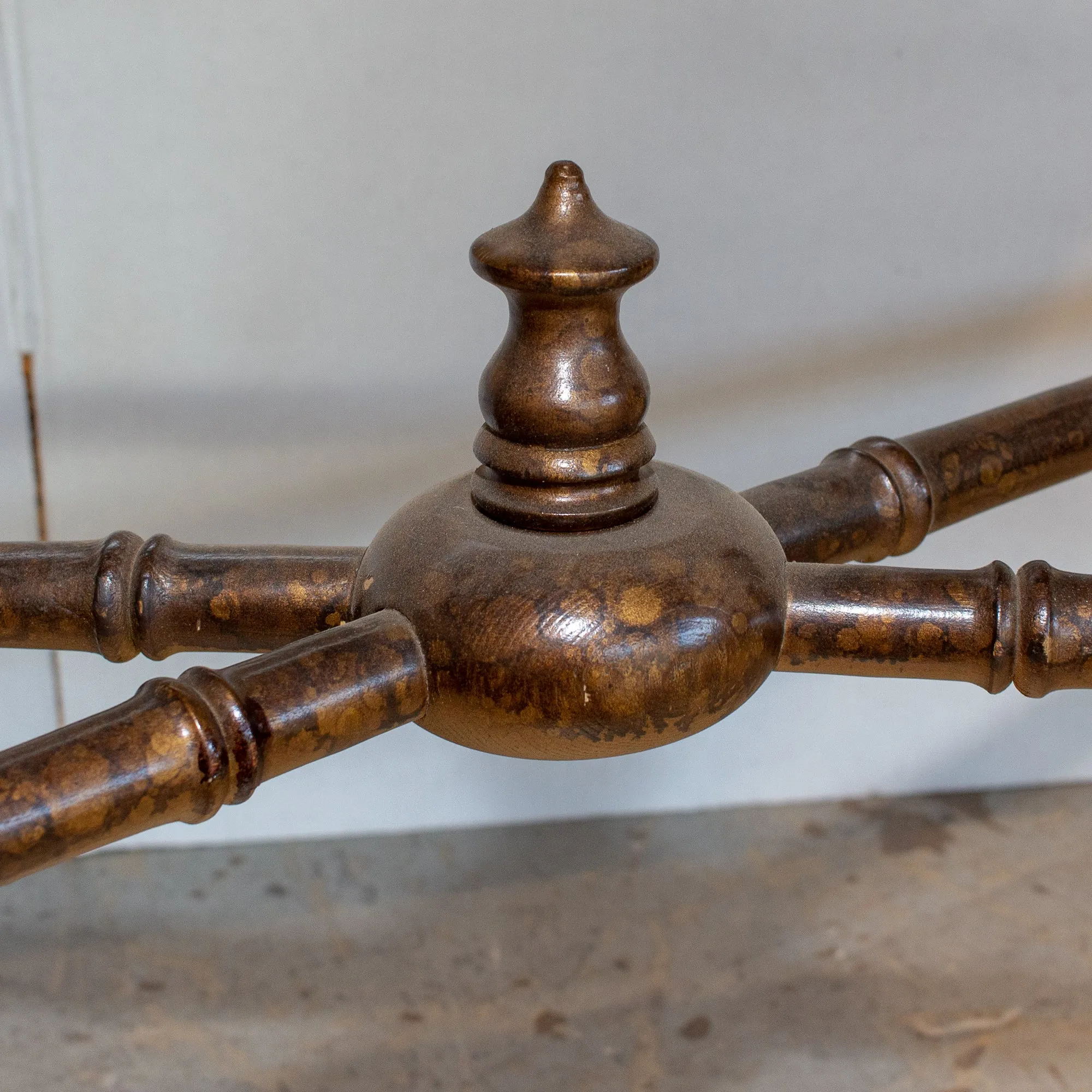 20th Century Boho Chic Bamboo Desk with Tortoise Finish
