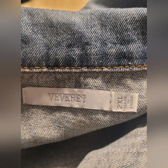 2xl Ladies Denim Jacket Fully Sequined Sleeves!