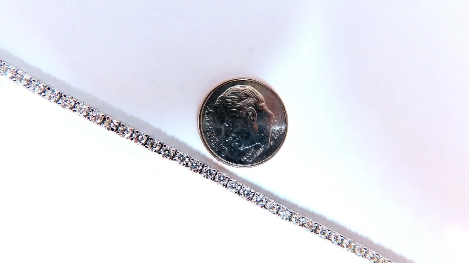 3.30ct. natural round diamonds tennis bracelet classic 14 karat white gold
