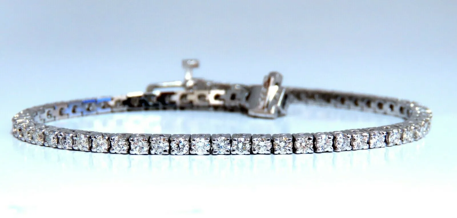 3.30ct. natural round diamonds tennis bracelet classic 14 karat white gold