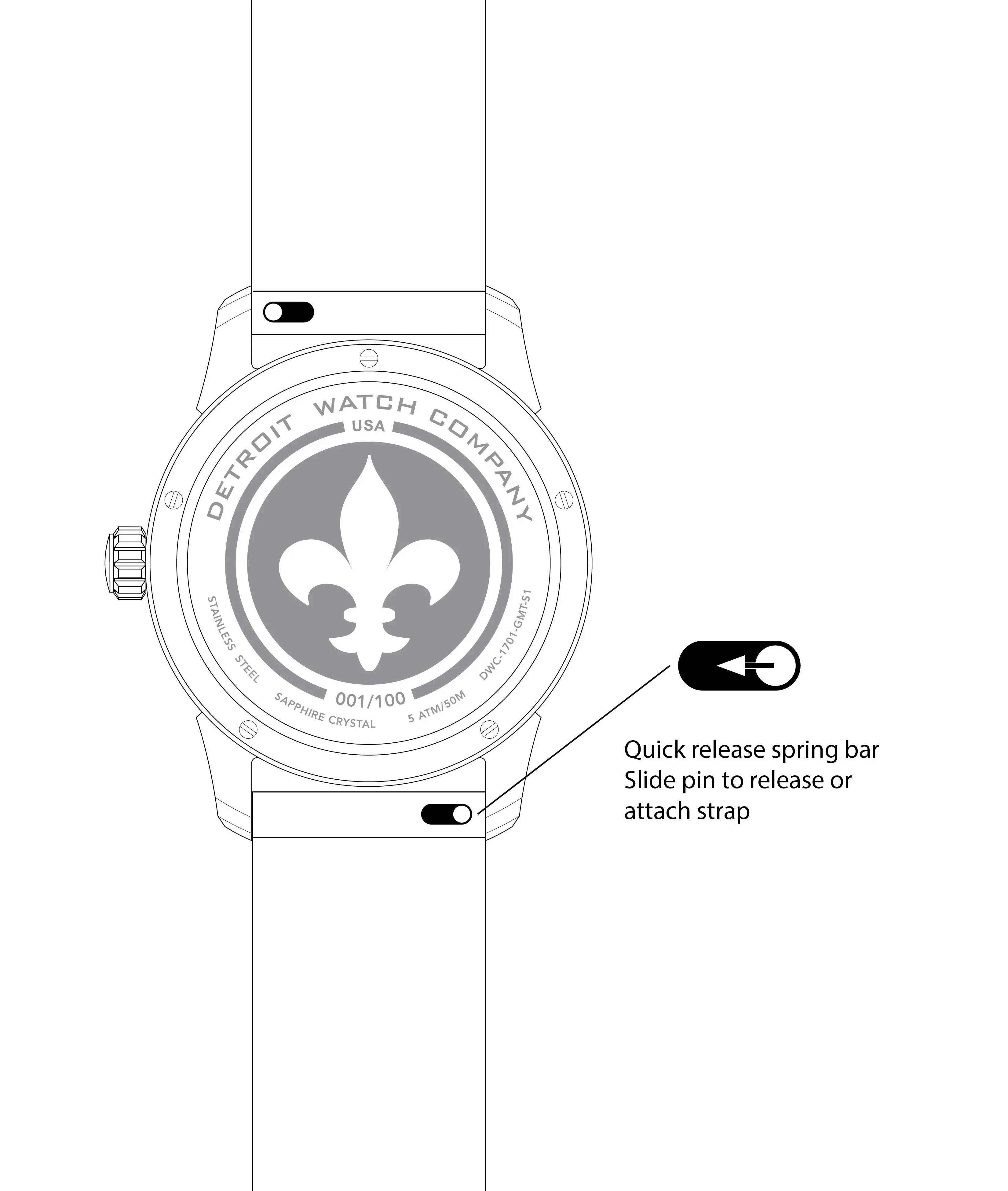 39mm Women's 1701 Pontchartrain Louis XIV classic Exhibition