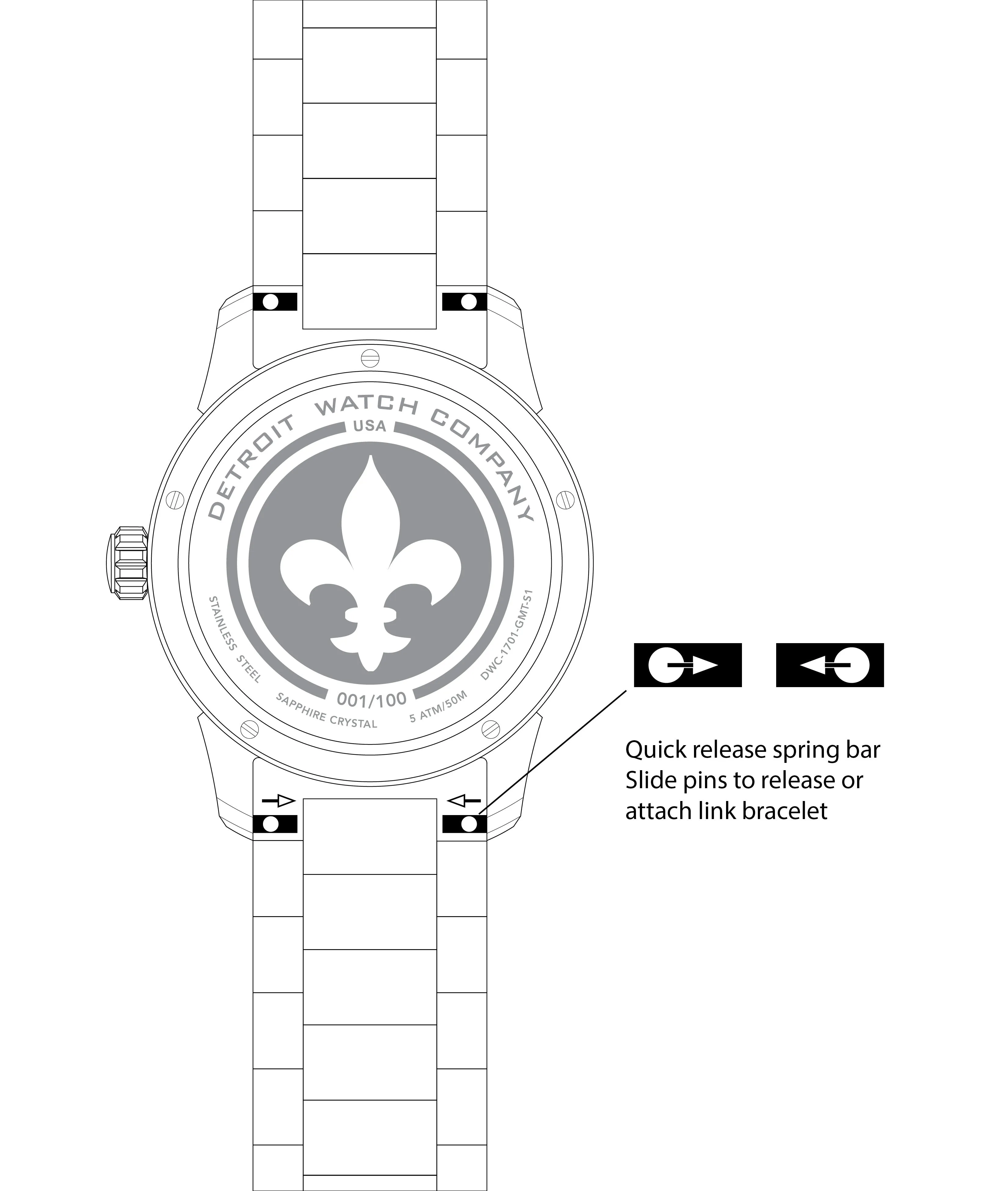 39mm Women's 1701 Pontchartrain Louis XIV classic Exhibition