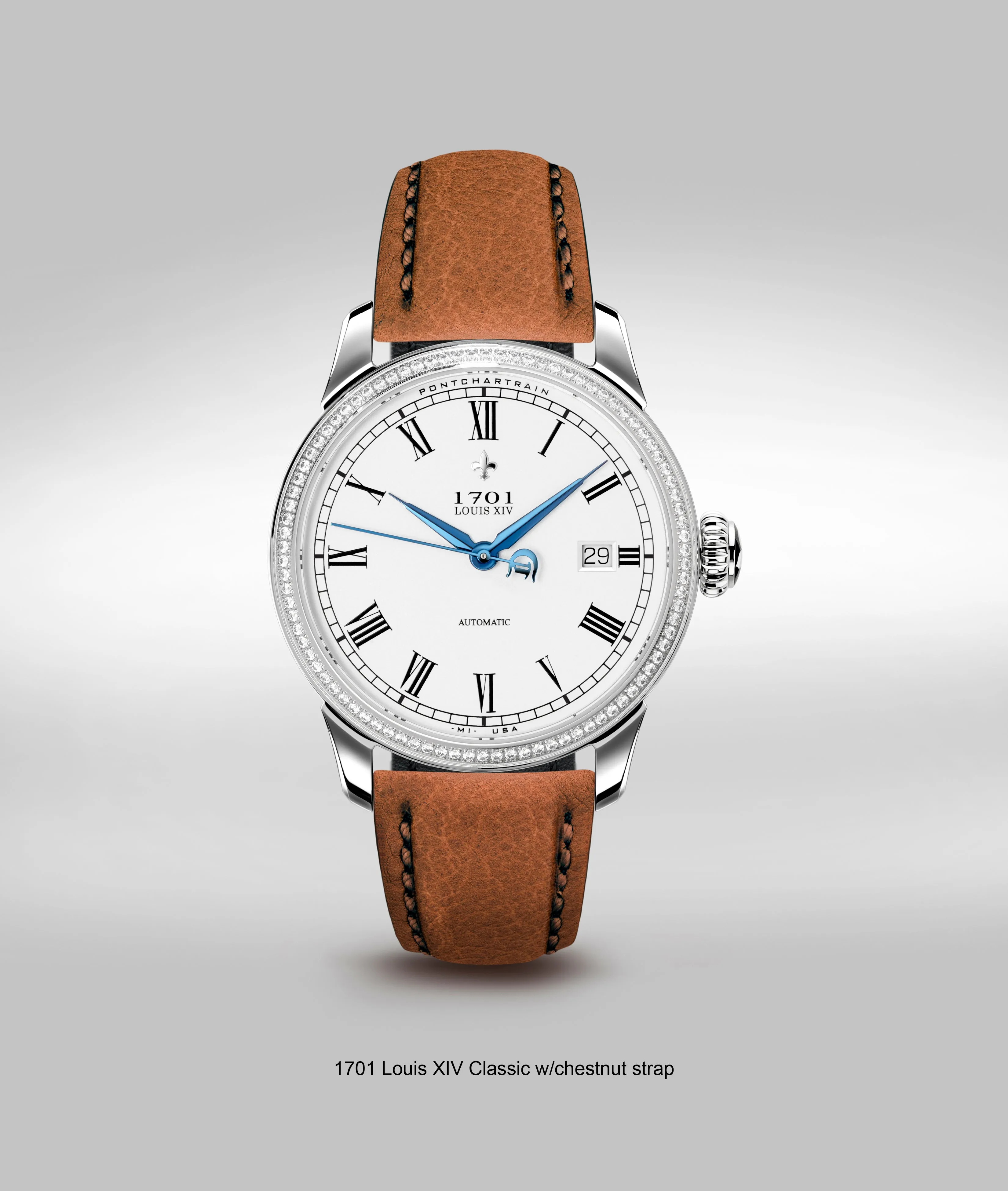 39mm Women's 1701 Pontchartrain Louis XIV classic Exhibition