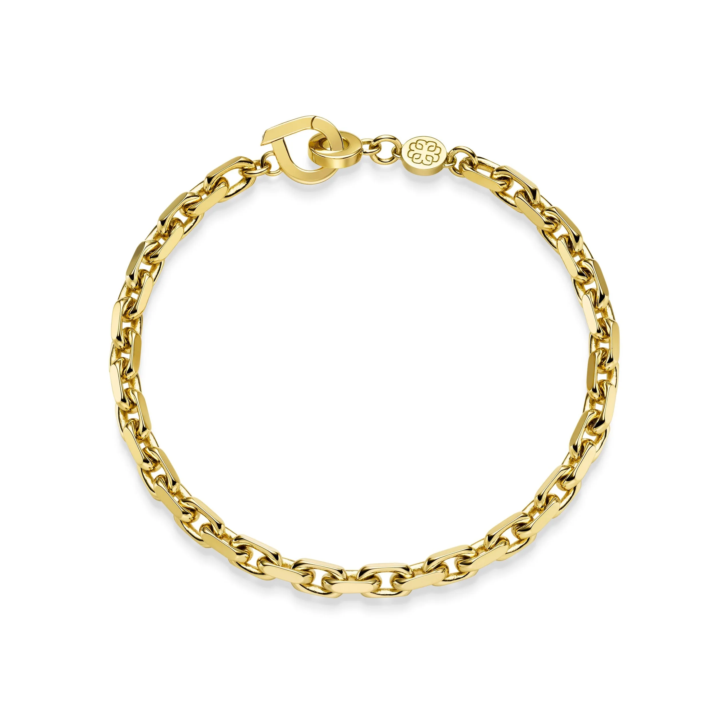 400004 18KT YG Classic Link Bracelet, 19cm