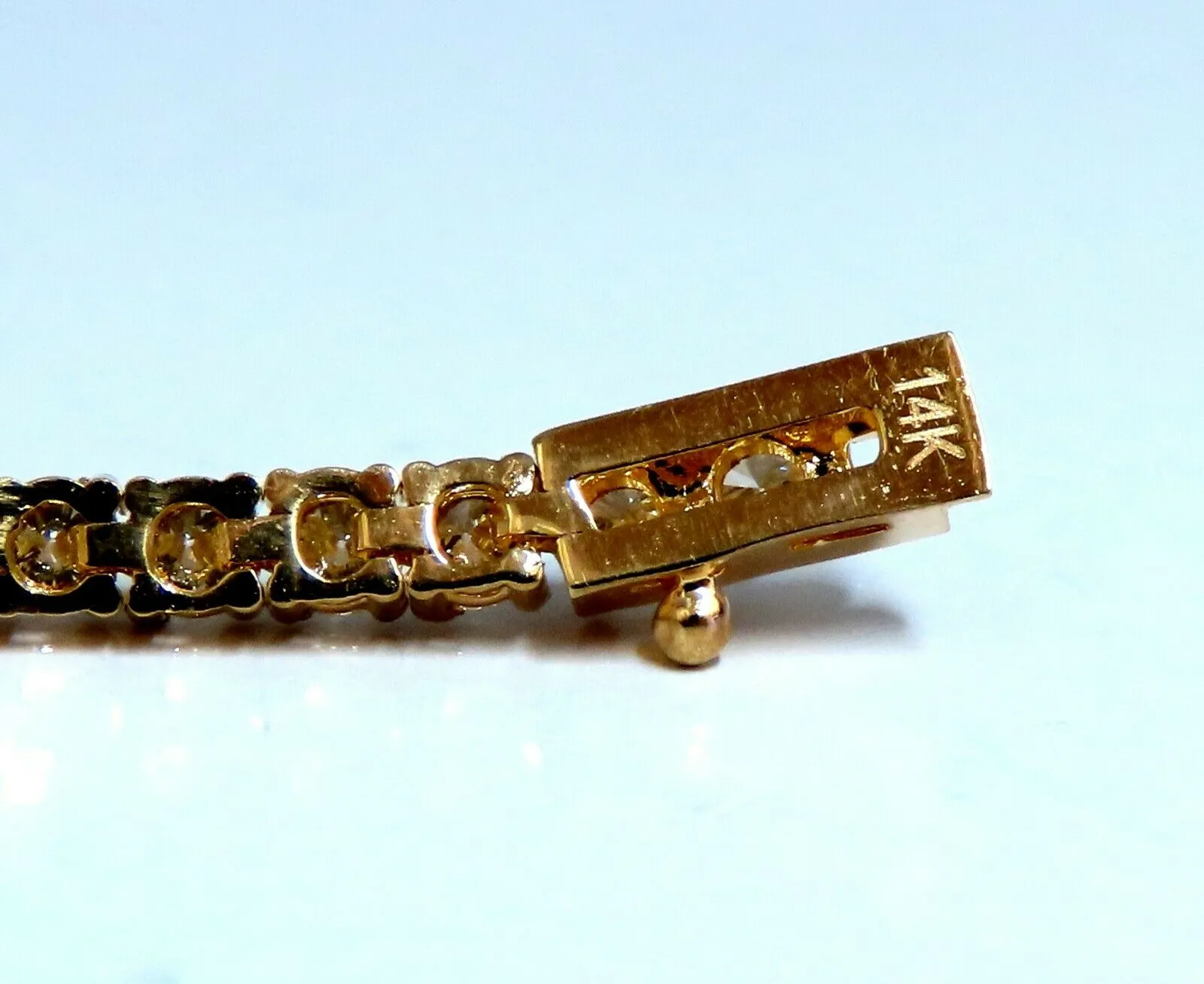 4.51ct Natural Diamonds Tennis Bracelet 14kt Gold Classic Station Alternate