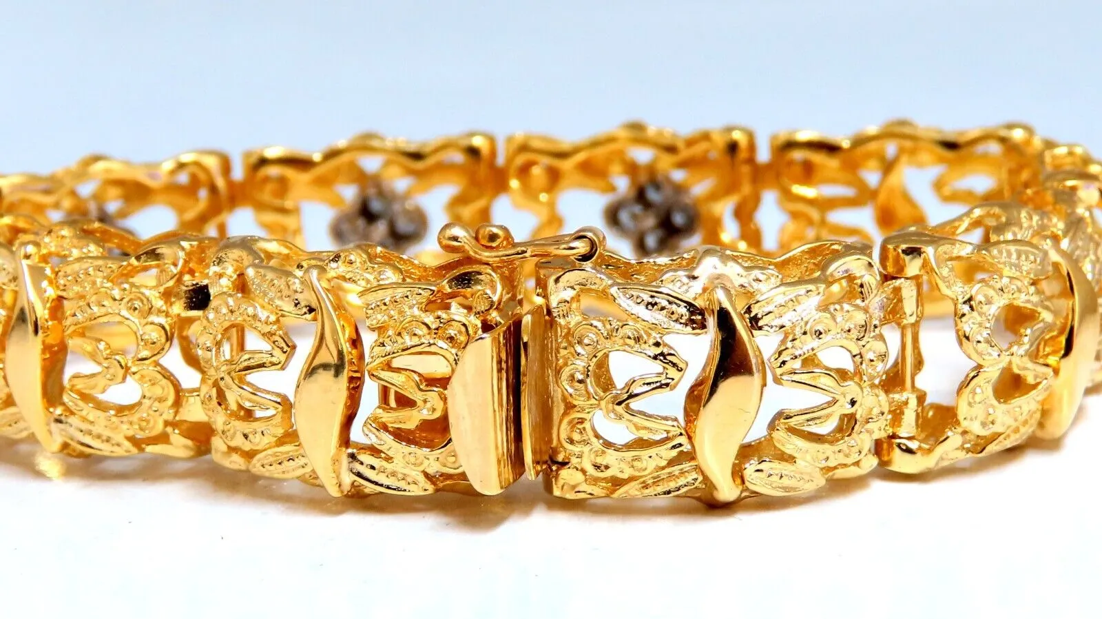 .45ct Natural Diamonds Bracelet 14kt Edwardian Deco Frame