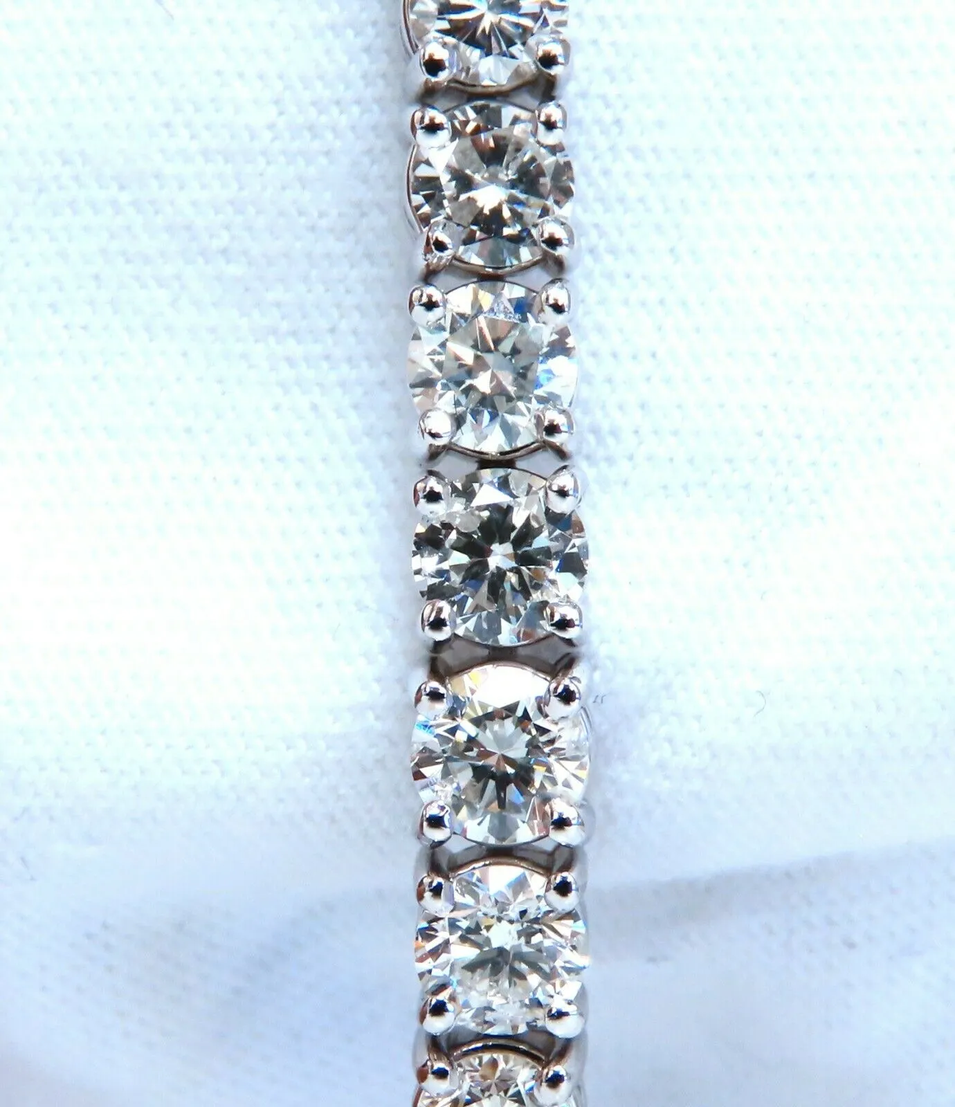 6.43ct Natural Diamonds Tennis Bracelet 14kt Gold Classic Graduated Caliber