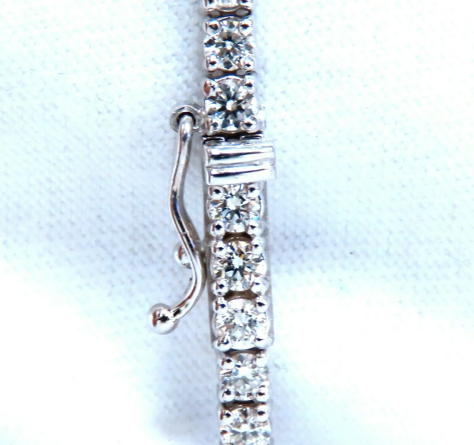 6.43ct Natural Diamonds Tennis Bracelet 14kt Gold Classic Graduated Caliber