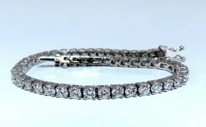 7.02ct Natural Diamonds Tennis Bracelet 18 Karat