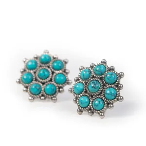 Adaa Turquoise Silver Earrings by MOHA