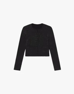 A.L.C. Meg Sequin Embellished Cardigan in Black