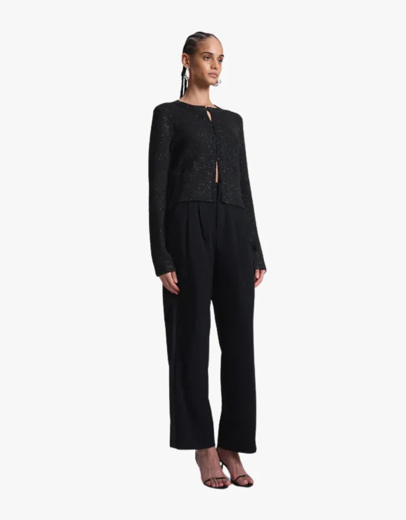 A.L.C. Meg Sequin Embellished Cardigan in Black