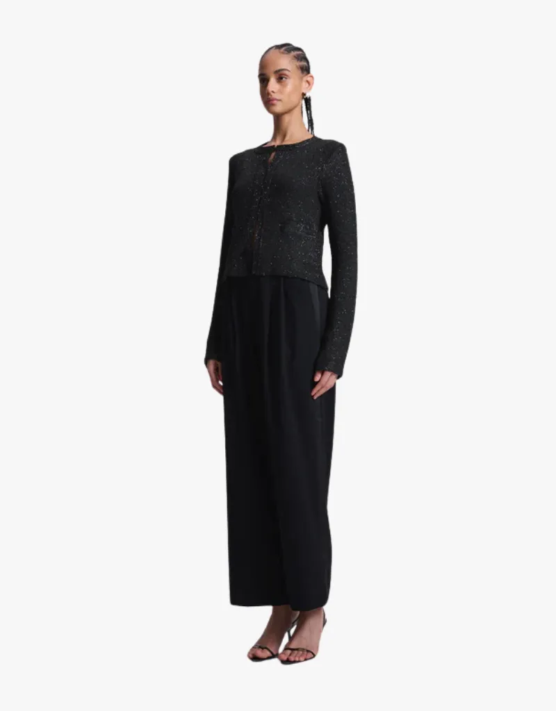 A.L.C. Meg Sequin Embellished Cardigan in Black