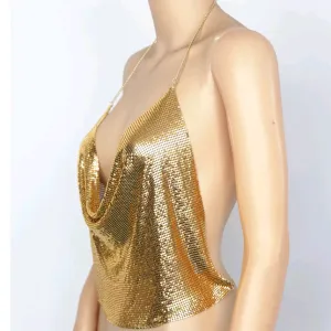 All Chained Up Glitz Top (Gold)