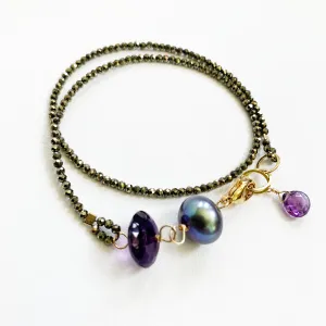 Amethyst Wisteria Wrap Bracelet